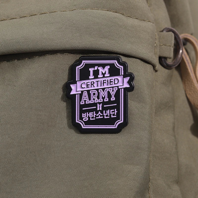 ‘I'M CERTIFIED ARMY’ Enamel Pins