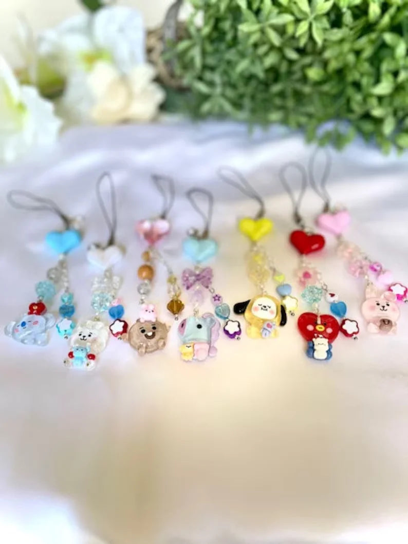 BT21 Charms for phones, air pods, keys, purses and backpacks