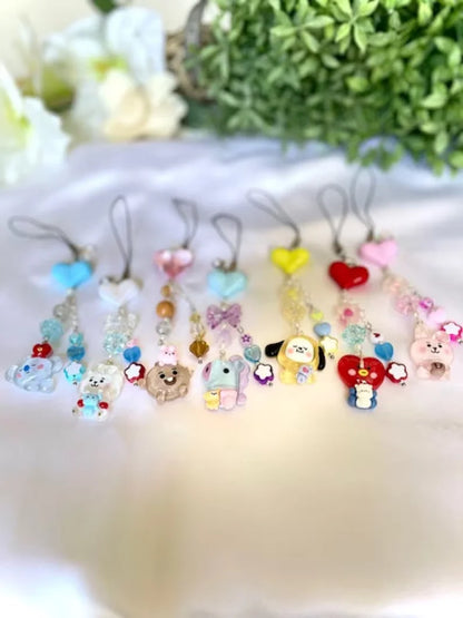 BT21 Charms for phones, air pods, keys, purses and backpacks