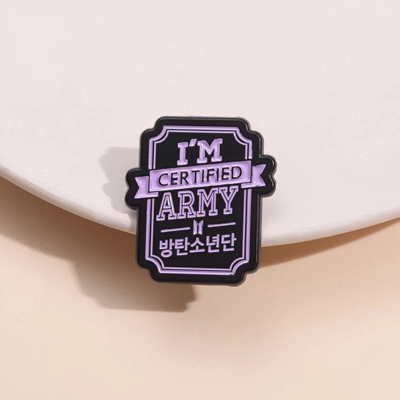 ‘I'M CERTIFIED ARMY’ Enamel Pins