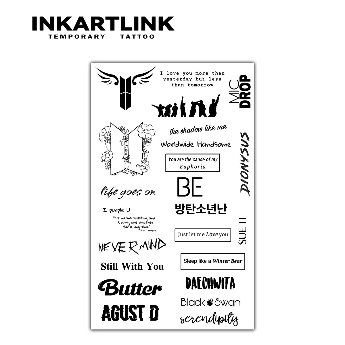 BTS Army Semi Permanent (No Ink) Tattoos